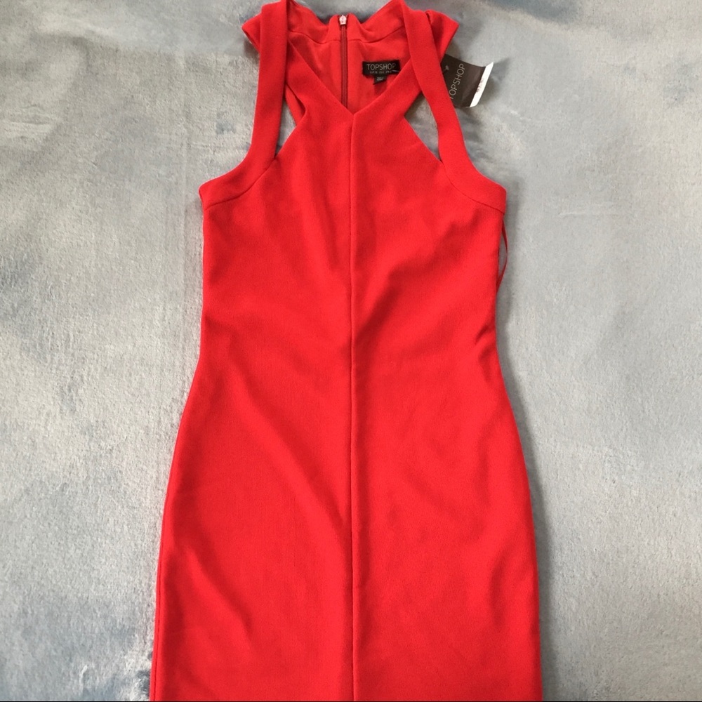 TOPSHOP Red mini dress